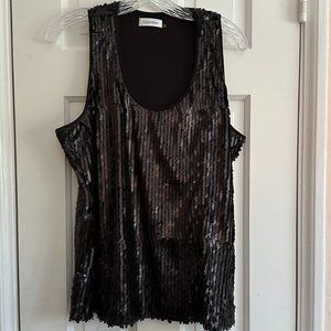 Black Sequined Calvin Klein tank